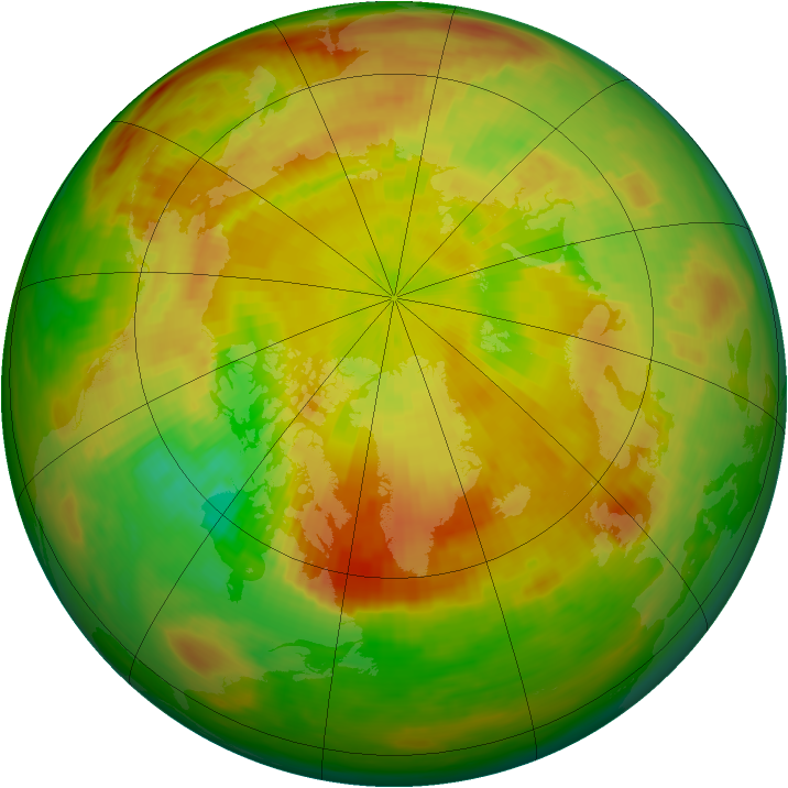 Arctic ozone map for 12 May 1989